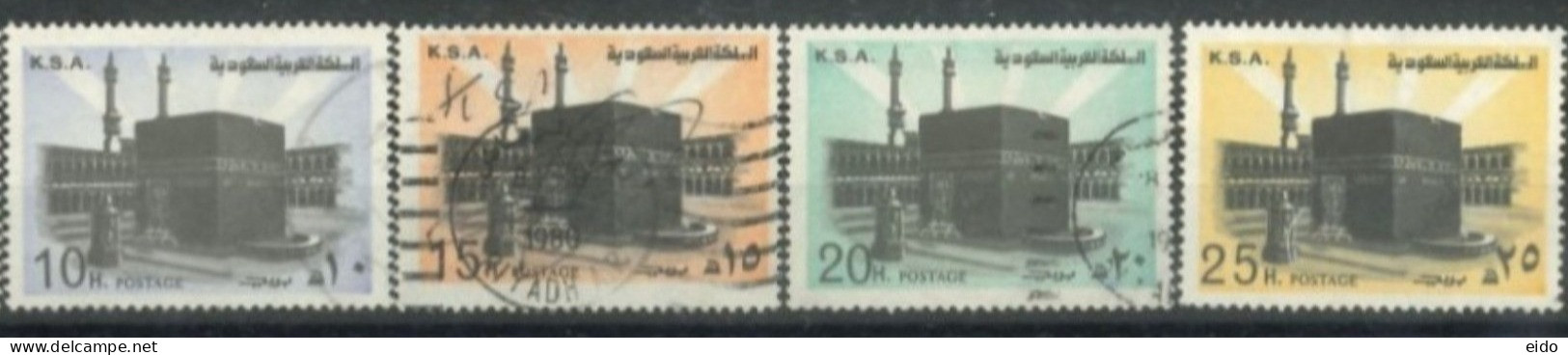 SAUDI ARABIA - 1976/81, HOLY KAABA MECCA STAMPS SET OF 9, SG # 1138/44, & 1146/49, USED. - Arabie Saoudite