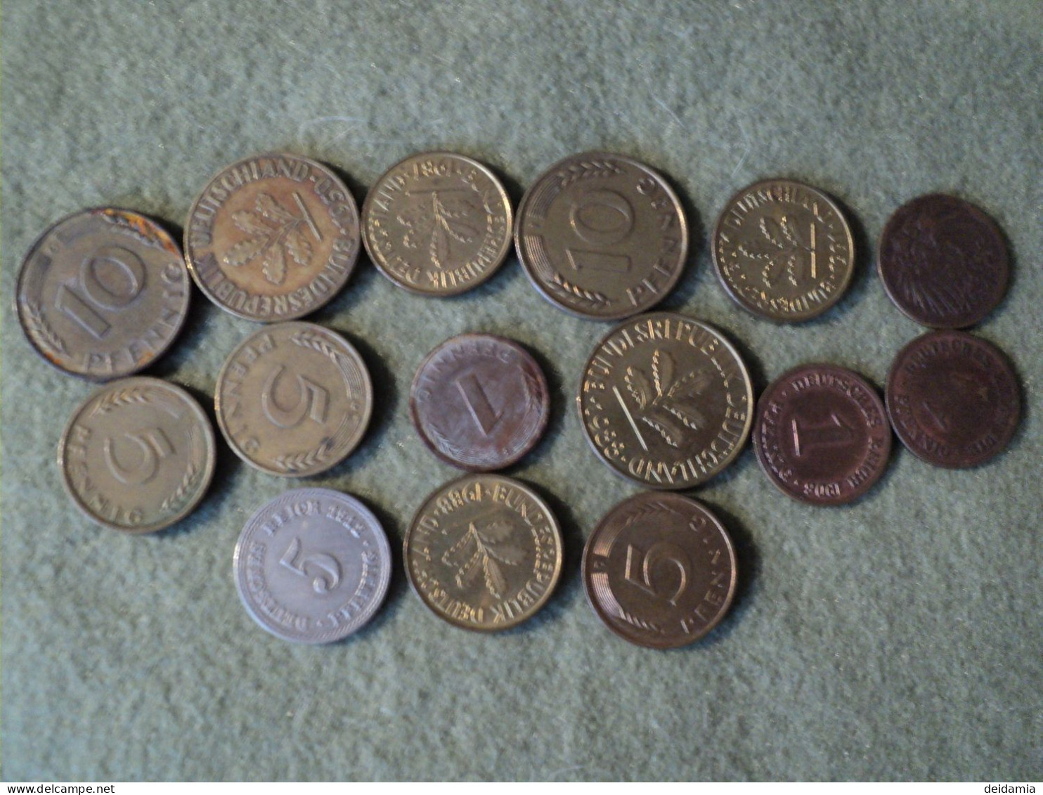 ALLEMAGNE. LOT DE 15 PIECES DE MONNAIE DIFFERENTES. 1900 / 1991 - Vrac - Monnaies