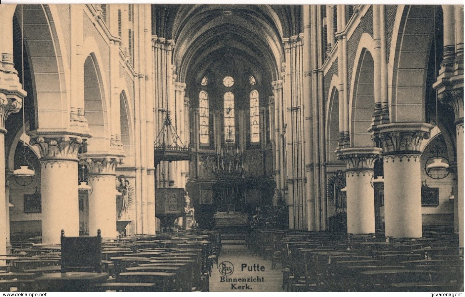 PUTTE  BINNENZICHT KERK        2 SCANS - Putte