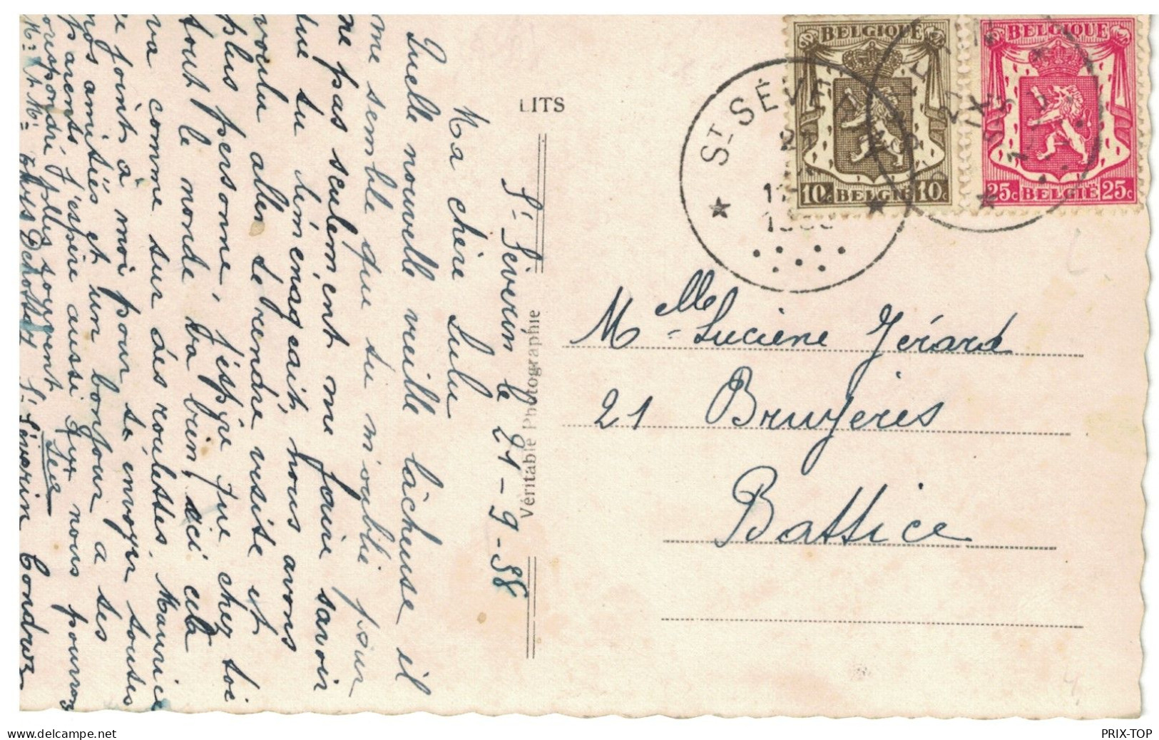 TP 420-423 S/CP Fantaisie Obl. Relais - Etoiles St. Severin 1938 > Battice - Postmarks With Stars