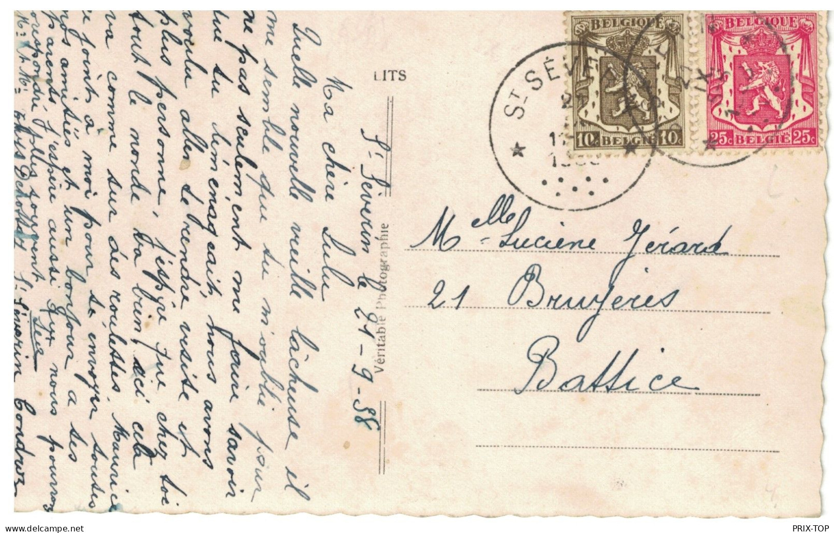 TP 420-423 S/CP Fantaisie Obl. Relais - Etoiles St. Severin 1938 > Battice - Sternenstempel