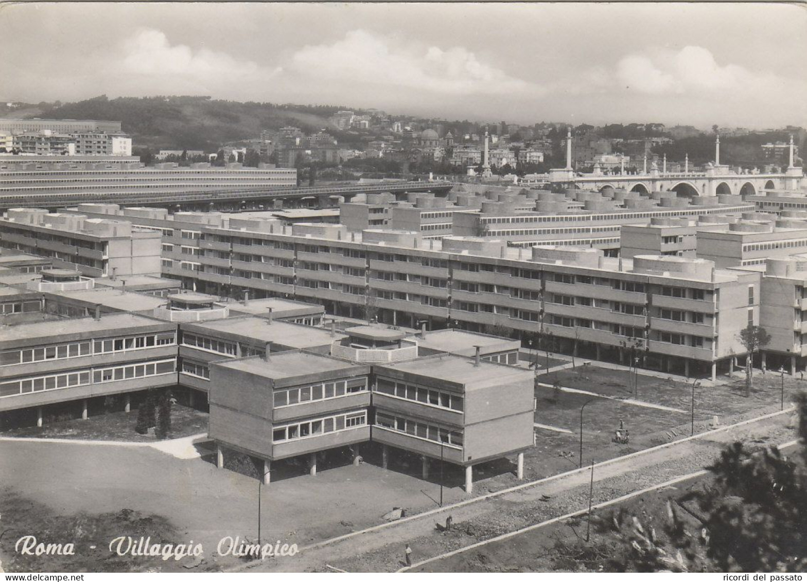 Cartolina Roma - Villaggio Olimpico - Stades & Structures Sportives