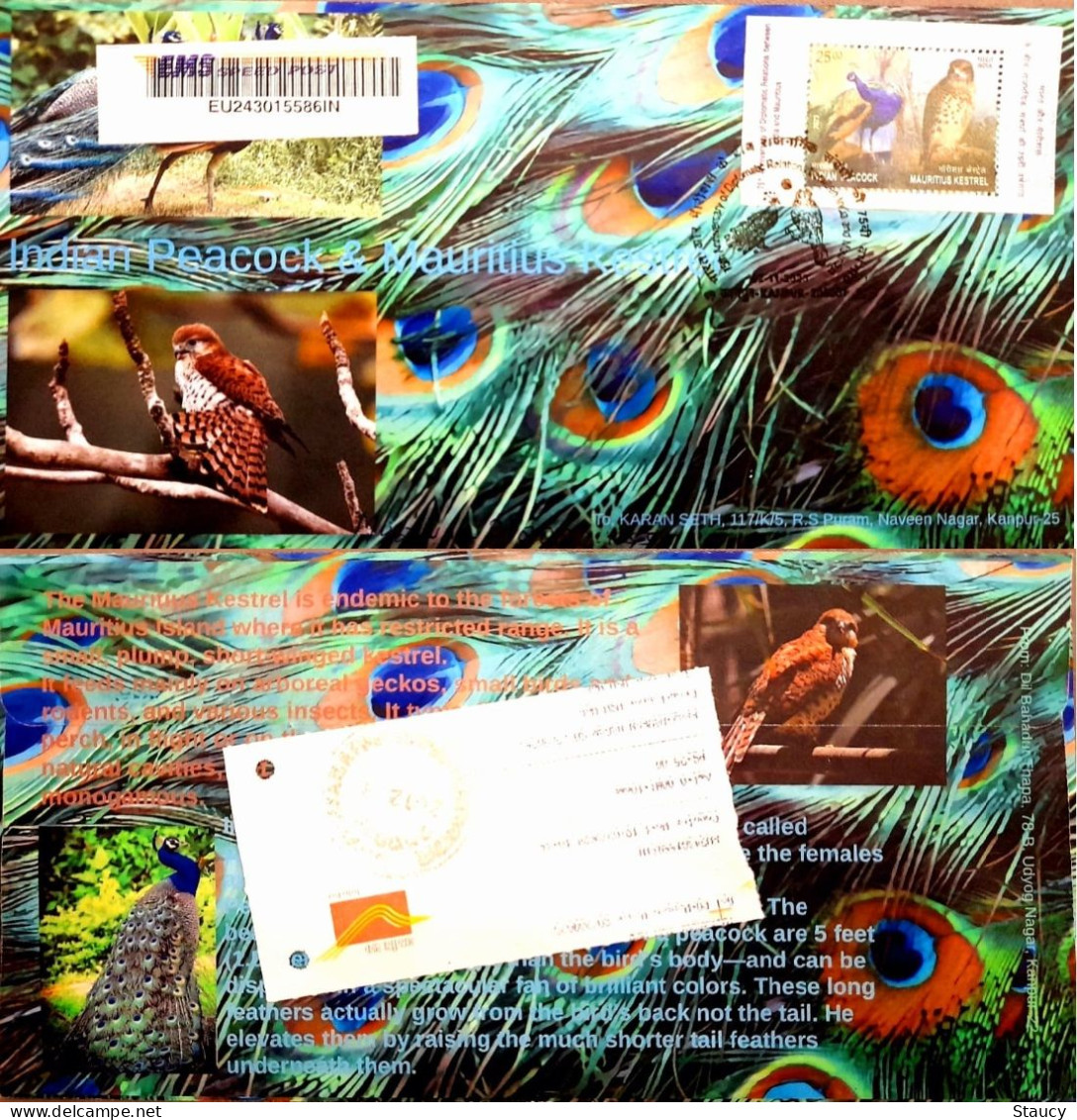 India 2023 India – Mauritius Joint Issue Souvenir Special FIRST DAY COVER FDC Registered Speed Post Postal Used Per Scan - Pauwen