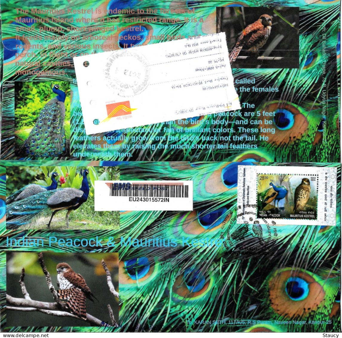 India 2023 India – Mauritius Joint Issue Souvenir Special FIRST DAY COVER FDC Registered Speed Post Postal Used Per Scan - FDC