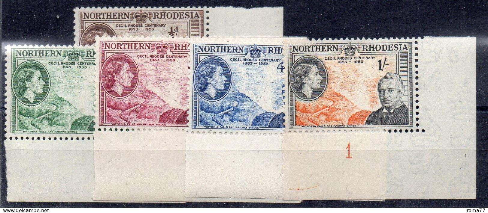 EDY426 - NORD NORTH RHODESIA , Rhodes Serie Integra *** - Rhodésie Du Nord (...-1963)