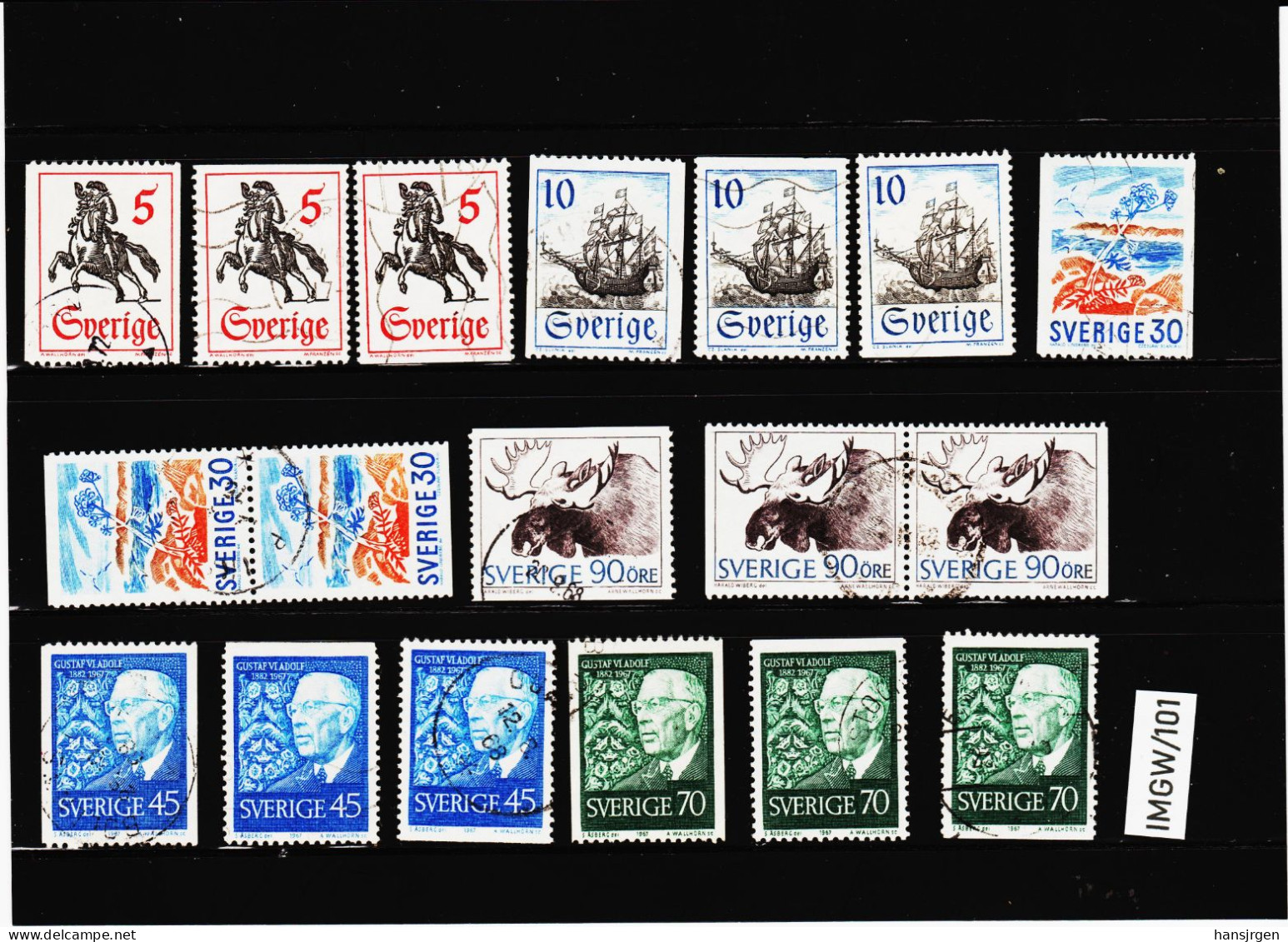 IMGW/101 SCHWEDEN 1967  Michl  590/95  Gestempelt / Entwertet  ZÄHNUNG Und STEMPEL SIEHE ABBILDUNG - Used Stamps