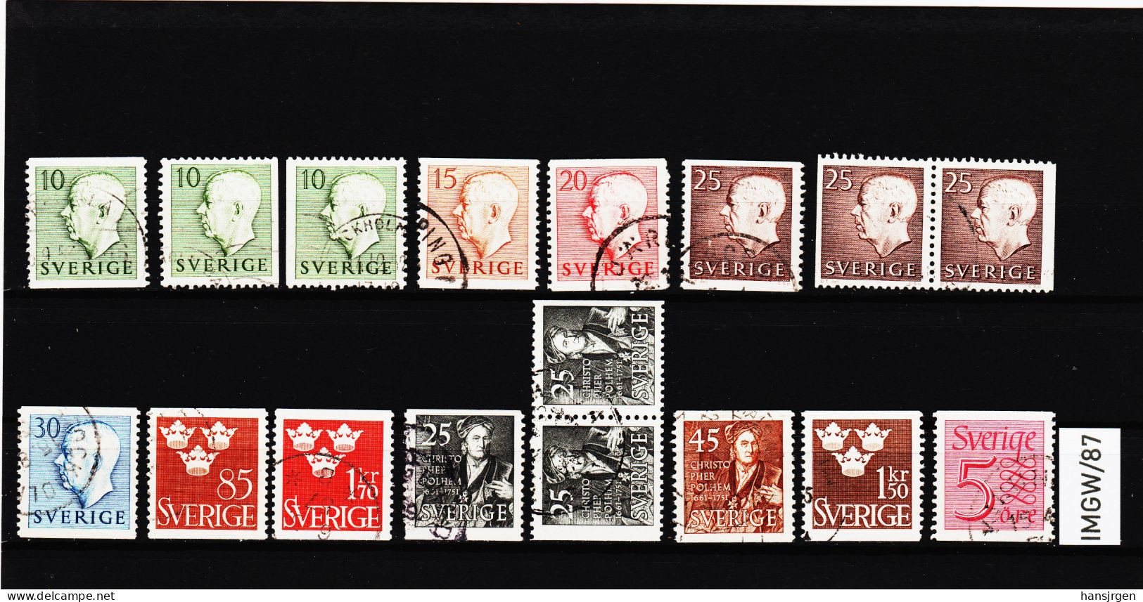 IMGW/87 SCHWEDEN 1951  Michl  356/66  Gestempelt / Entwertet  ZÄHNUNG Und STEMPEL SIEHE ABBILDUNG - Used Stamps