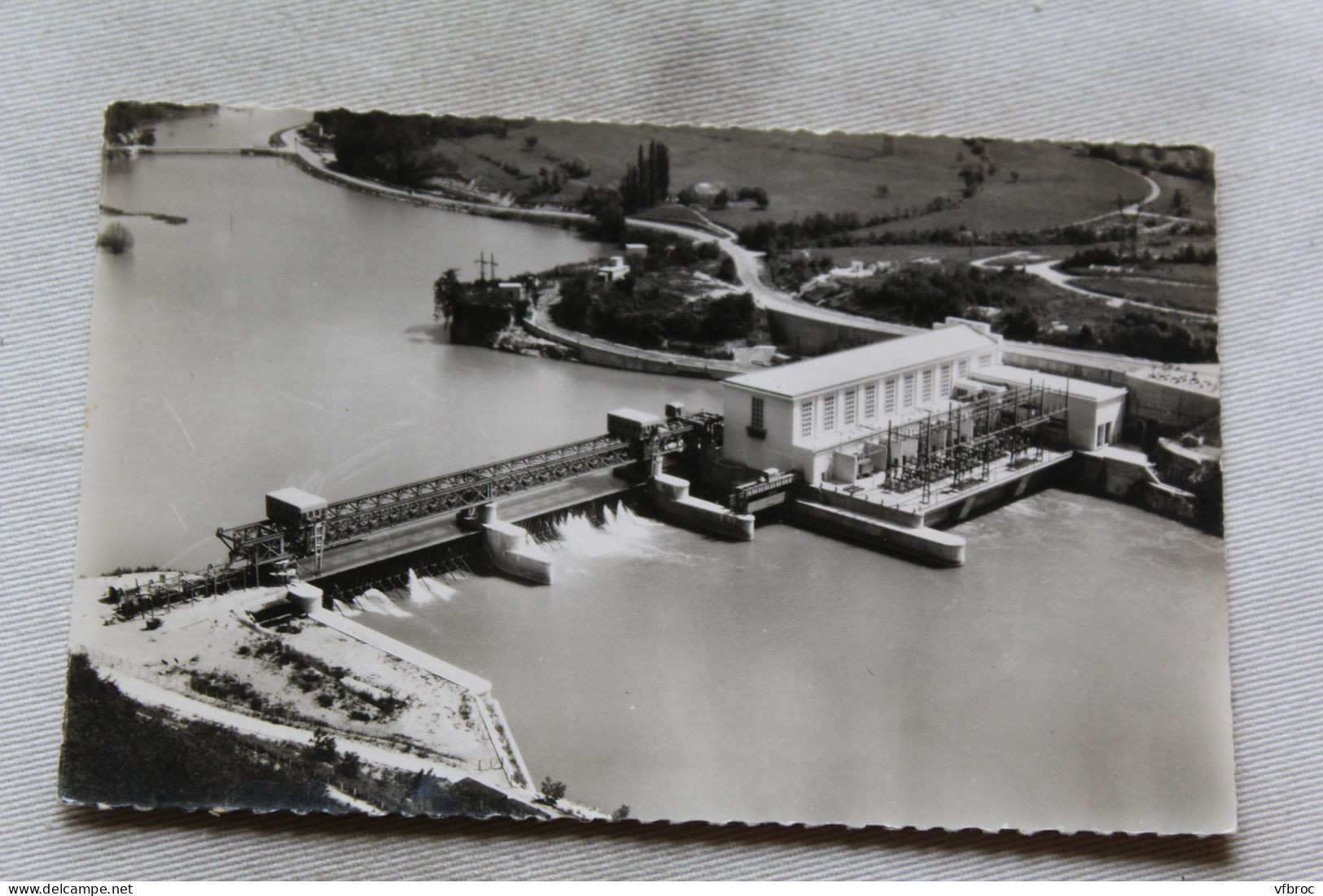 Cpsm, Seyssel, Vue Aérienne Sur La Barrage, Haute Savoie 74 - Seyssel