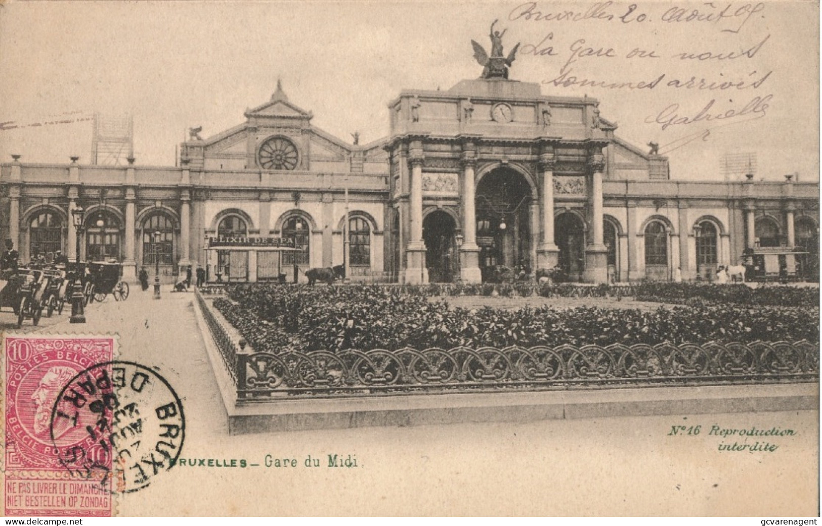 BRUXELLES  GARE DU MIDI      2 SCANS - Spoorwegen, Stations