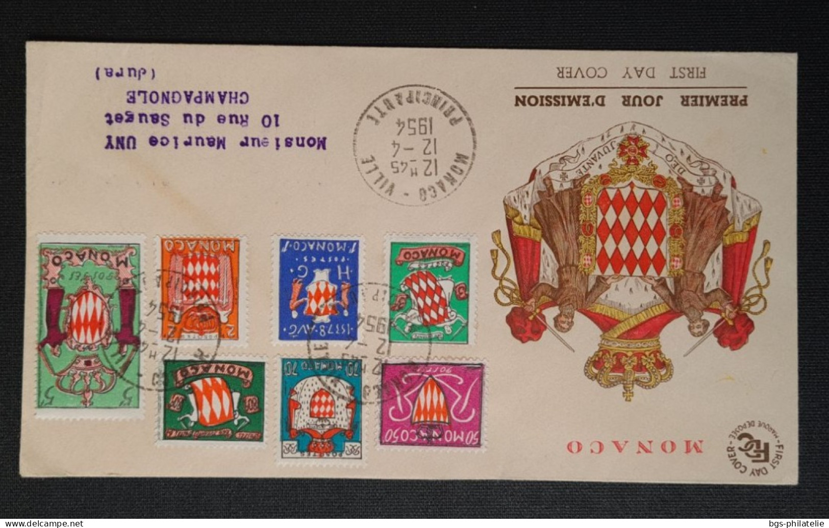 Monaco,  Timbres Numéros 405 à  411 Sur Enveloppe. - Cartas & Documentos