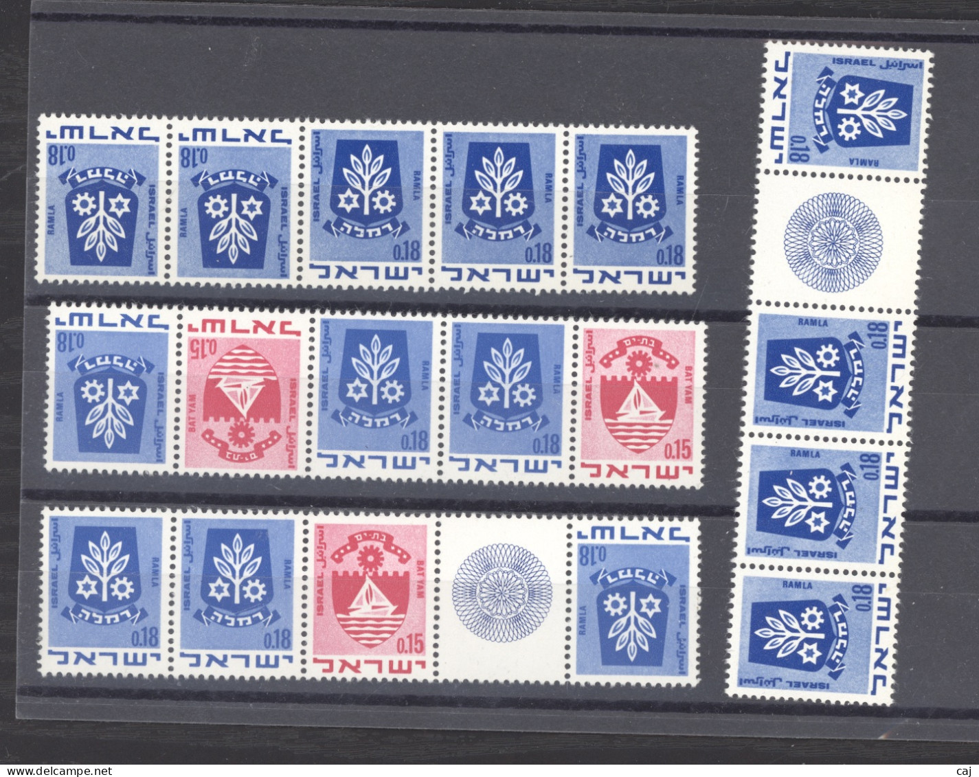 Israel  :  Yv  382 + 382A  **   4 Se Tenant - Neufs (avec Tabs)