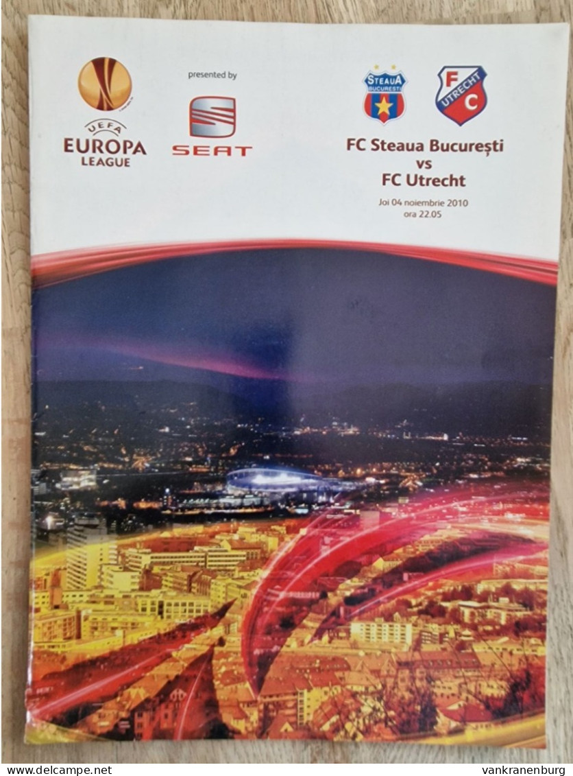 Programme Steaua Bucuresti - FC Utrecht - 04.11.2010 - UEFA Europa League - Football Soccer Fussball Calcio Programm - Livres