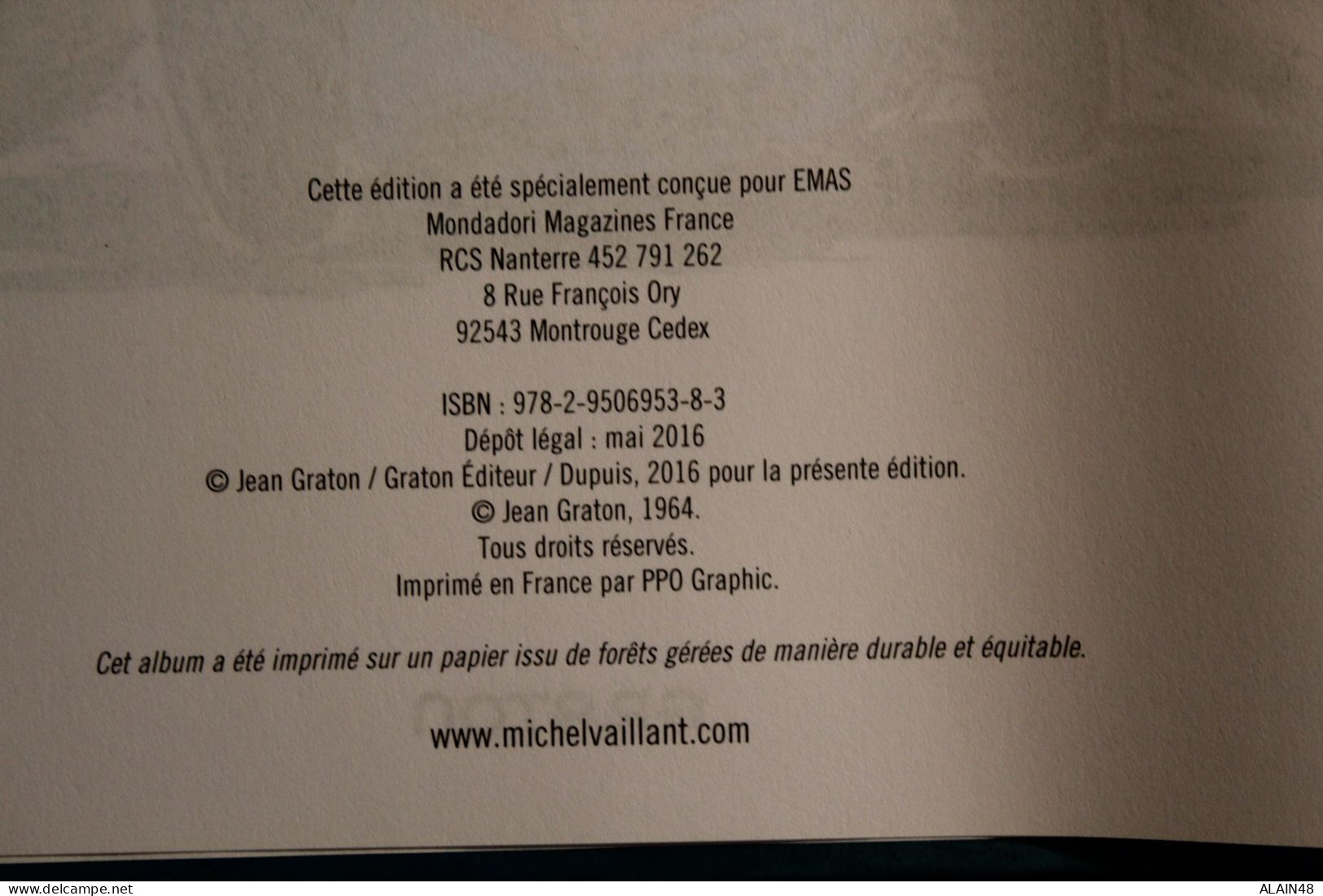 MICHEL VAILLANT TOME 7 LES CASSE-COU EDITION SPECIALE MONDADORI FRANCE 2016 TB ETAT NEUF - Michel Vaillant