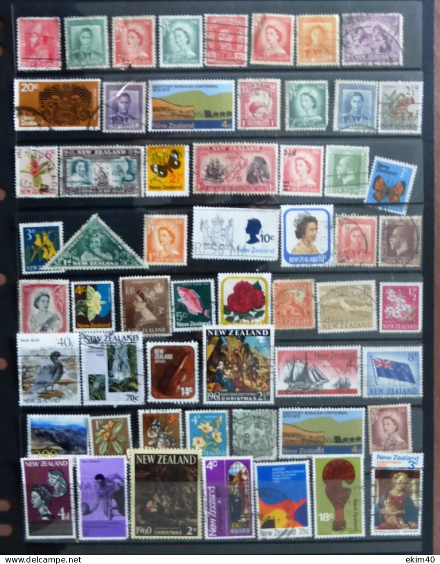 Selection Of Used/Cancelled Stamps From New Zealand Various Issues. No DEL-610 - Autres & Non Classés