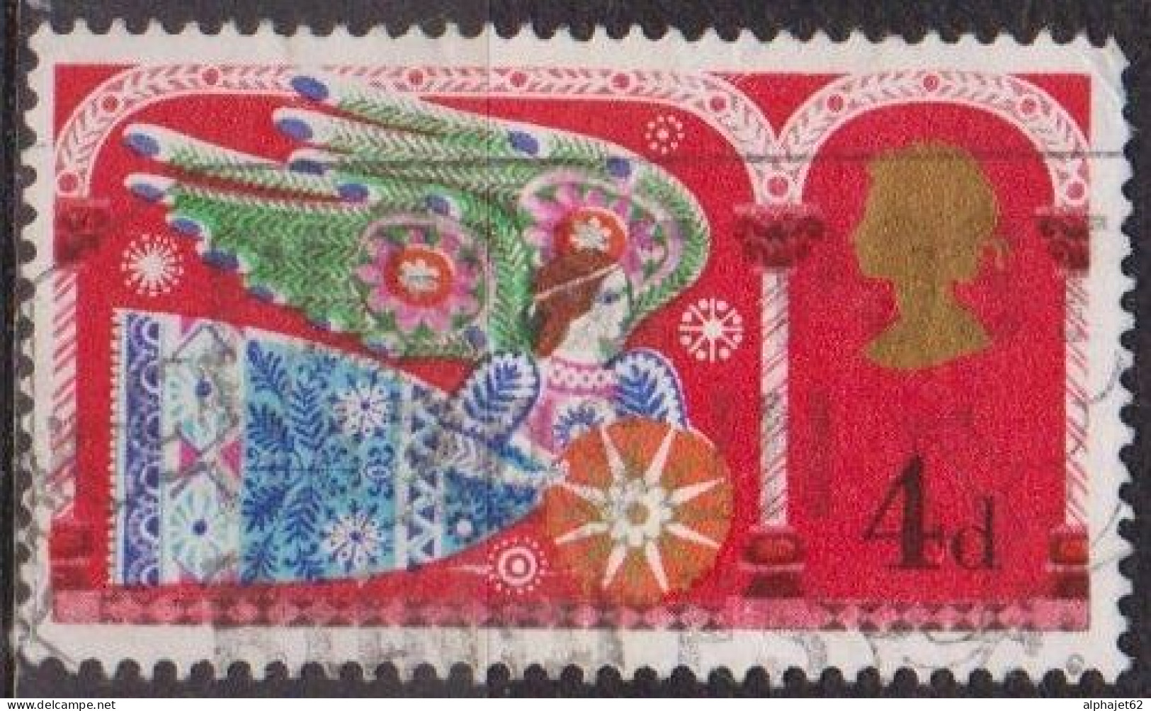 Noel 1969 - GRANDE BRETAGNE - Ange - N° 579 - Usados