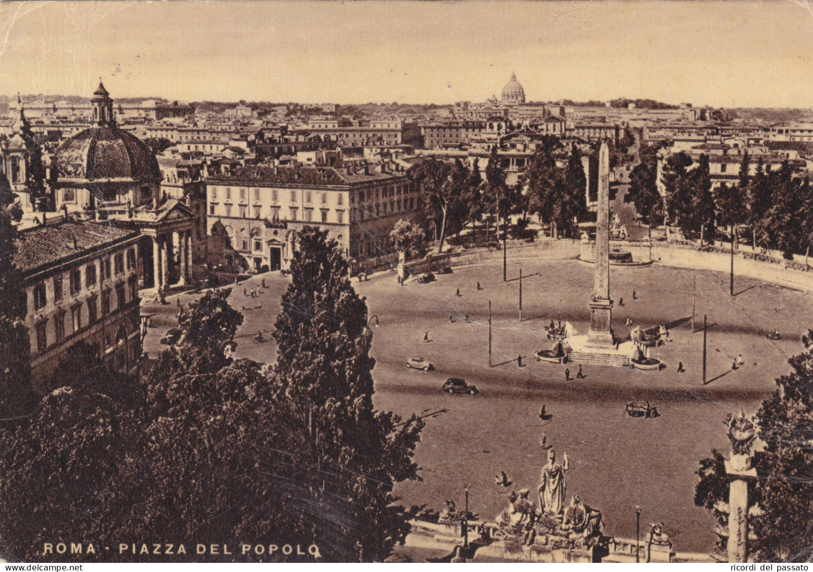 Cartolina Roma - Piazza Del Popolo - Places