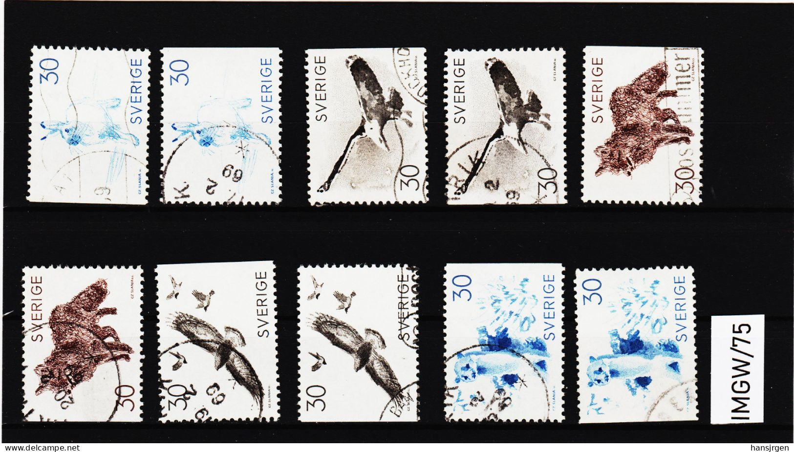 IMGW/75 SCHWEDEN 1968 Michl  621/25  Gestempelt / Entwertet  ZÄHNUNG Und STEMPEL SIEHE ABBILDUNG - Used Stamps