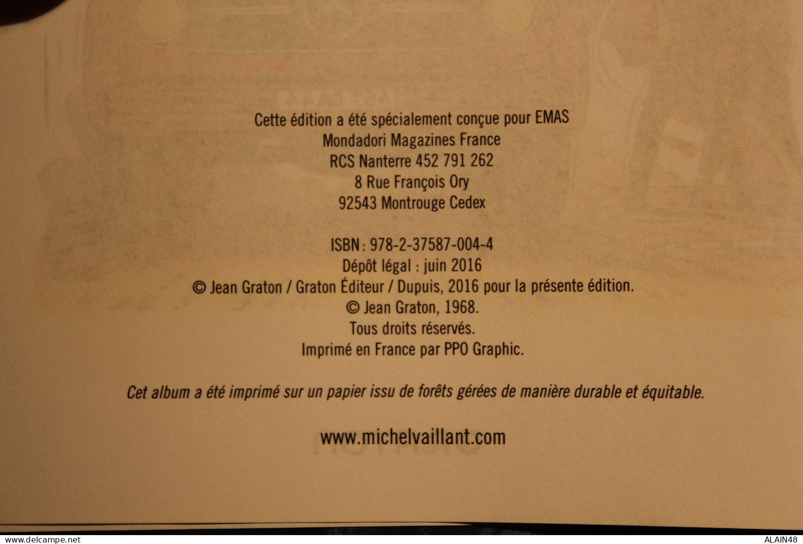 MICHEL VAILLANT TOME 13 CONCERTO POUR PILOTES EDITION SPECIALE MONDADORI FRANCE 2016 TB ETAT NEUF - Michel Vaillant