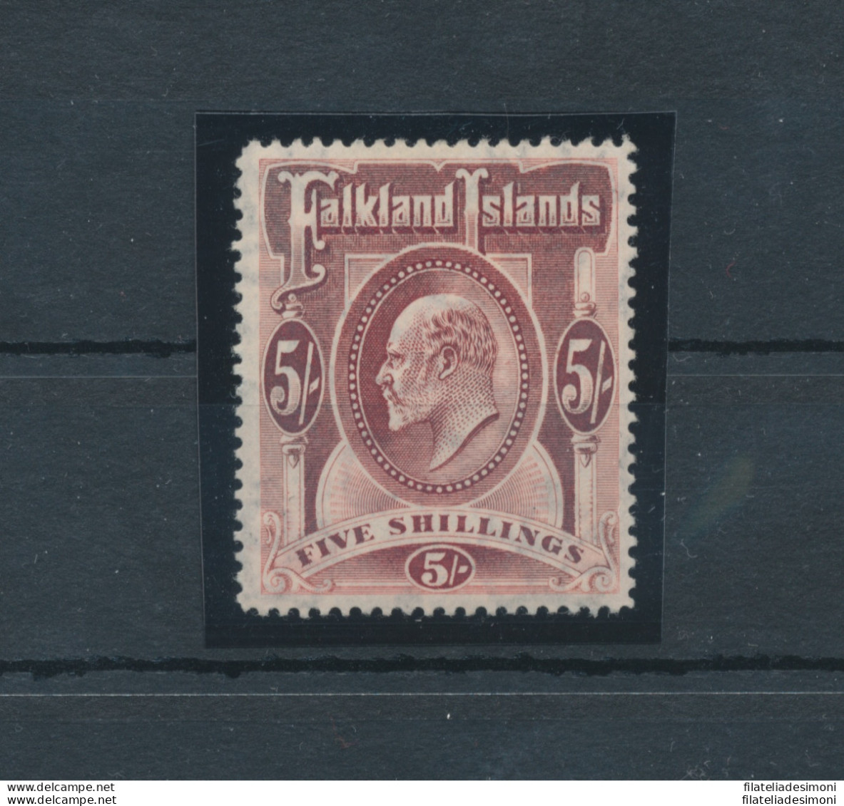 1904-12 FALKLAND ISLANDS - Stanley Gibbons N. 50 - 5 Scellini Red - MNH** - Lusso - Autres & Non Classés