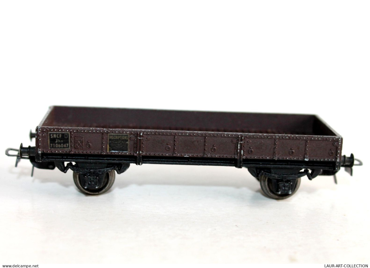 SMCF HO WAGON TOMBEREAU PLAT, SNCF 7106047 En METAL TRANSPORT MARCHANDISE MINIATURE TRAIN MODELISME FERROVIAIRE (1002.47 - Coches De Mercancía