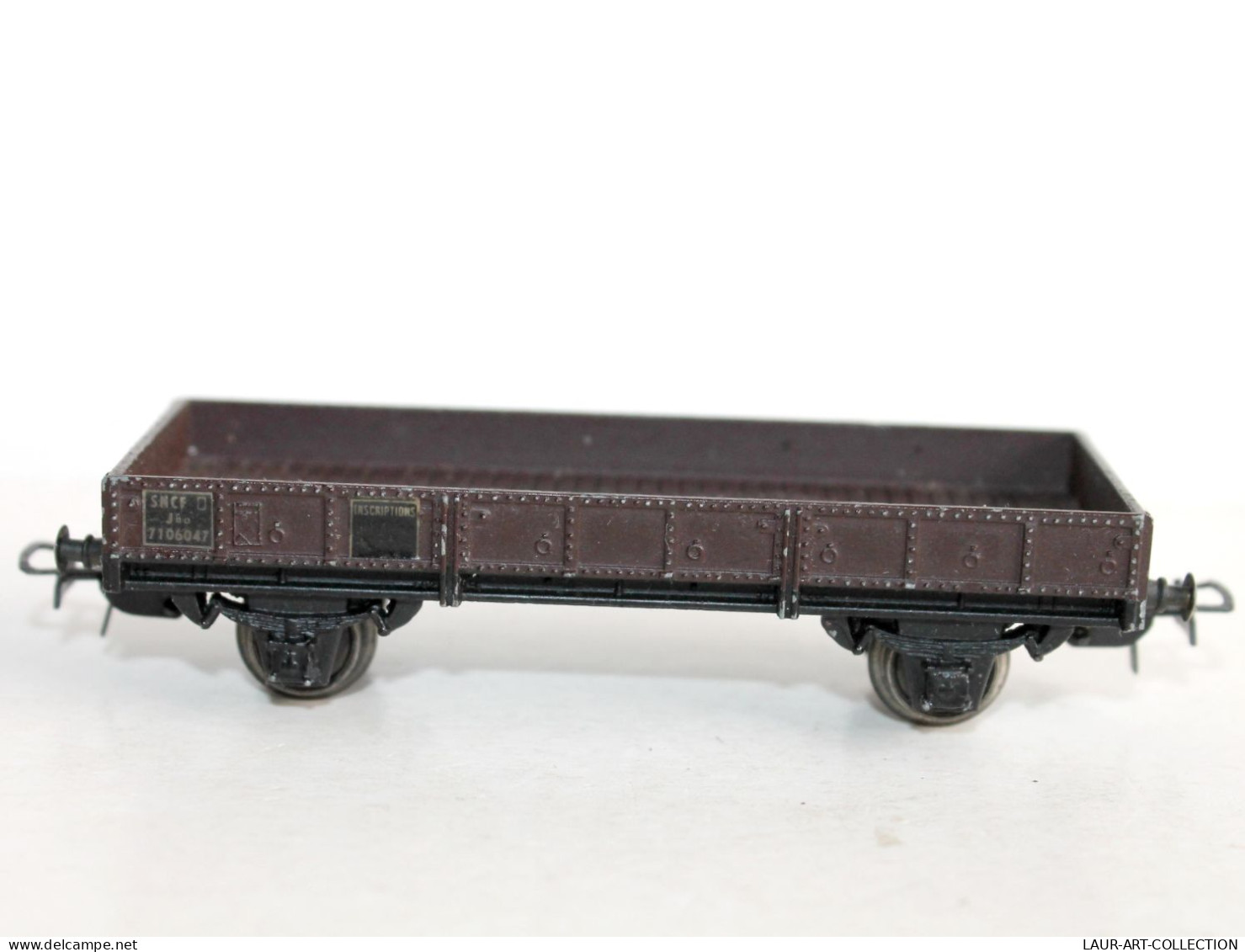 SMCF HO WAGON TOMBEREAU PLAT, SNCF 7106047 En METAL TRANSPORT MARCHANDISE MINIATURE TRAIN MODELISME FERROVIAIRE (1002.47 - Vagoni Merci