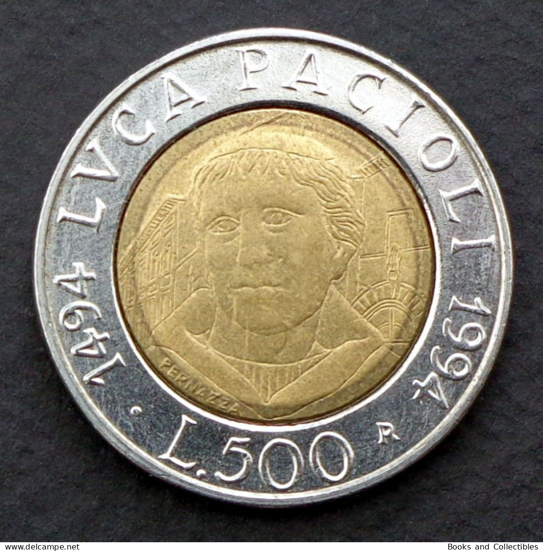 ITALY - 500 Lire 1994 Pacioli, Commemorative - Diameter: 25.8 Mm  KM# 167 * Ref. 0018 - 500 Liras