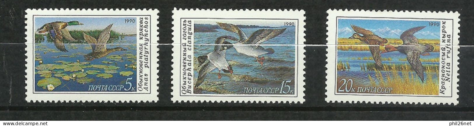 Russie N° 5761 à 5763  Canards         Neufs * *    B/TB  Voir Scans Soldé ! ! ! - Patos