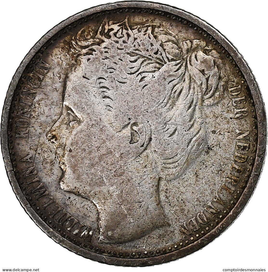 Pays-Bas, Wilhelmina I, 10 Cents, 1903, Argent, TB, KM:135 - 10 Centavos