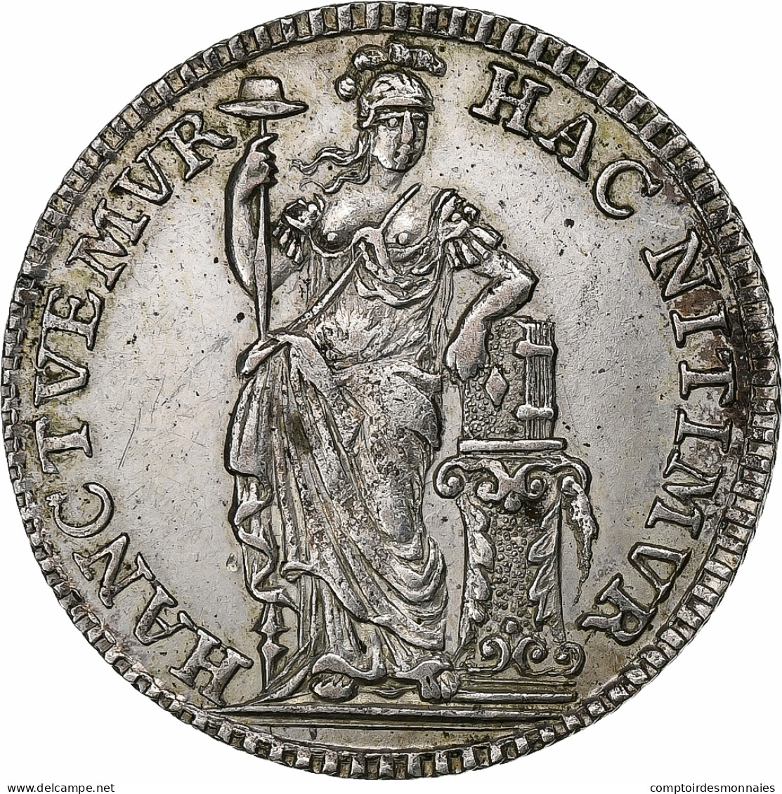 Pays-Bas, WEST FRIESLAND, 1/4 Gulden, 5 Stuiver, 1759, Argent, TTB+, KM:135 - …-1795 : Vereinigte Provinzen