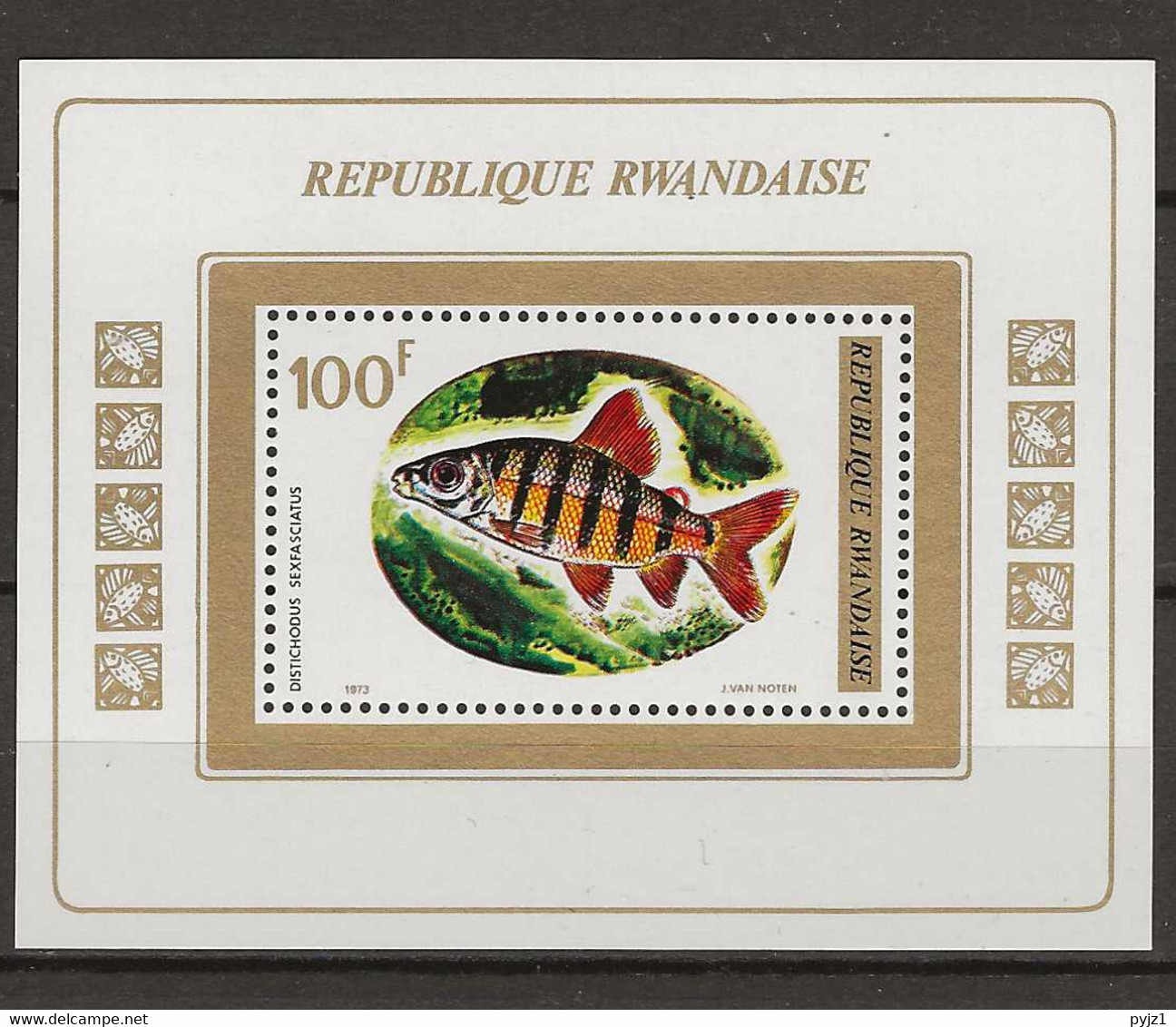 1972 MNH Rwanda, Mi Block 33 - Unused Stamps