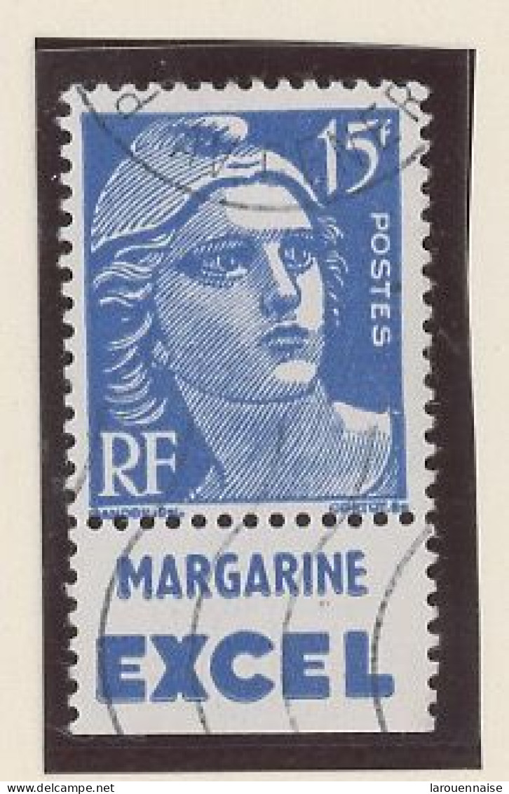 BANDE PUB -N°886 -TYPE GANDON  -15f BLEU -Obl PUB -EXEL-(Maury 261) - Used Stamps