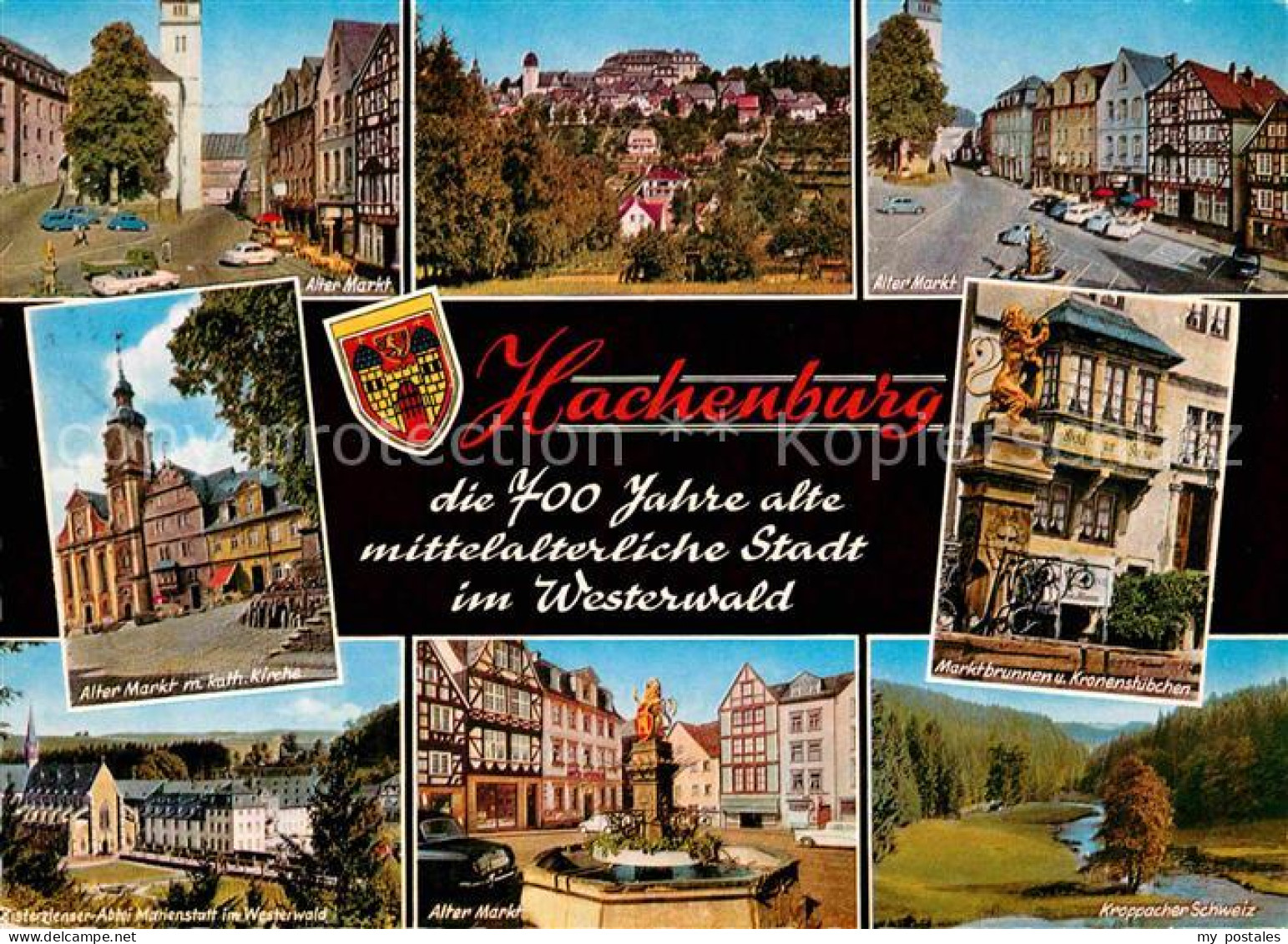 72731610 Hachenburg Westerwald Alter Markt Katholische Kirche Brunnen Kronenstue - Hachenburg