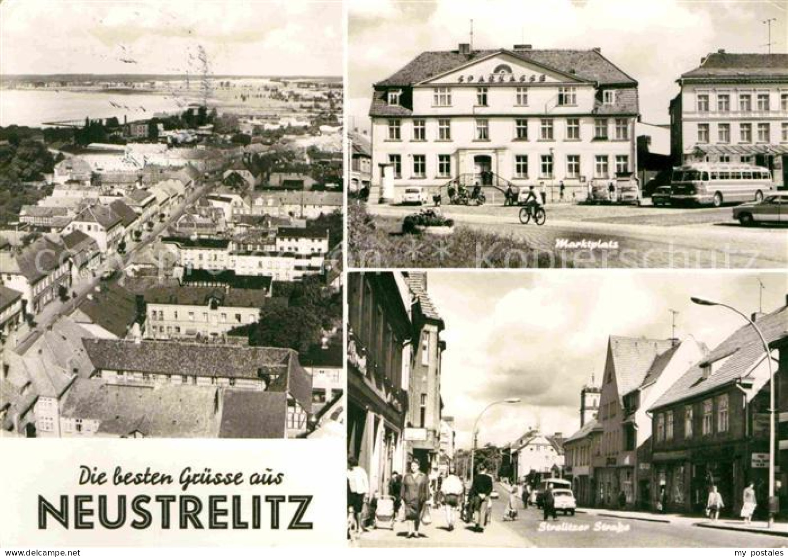 72731383 Neustrelitz Fliegeraufnahme Marktplatz Strelitzer Strasse Neustrelitz - Neustrelitz