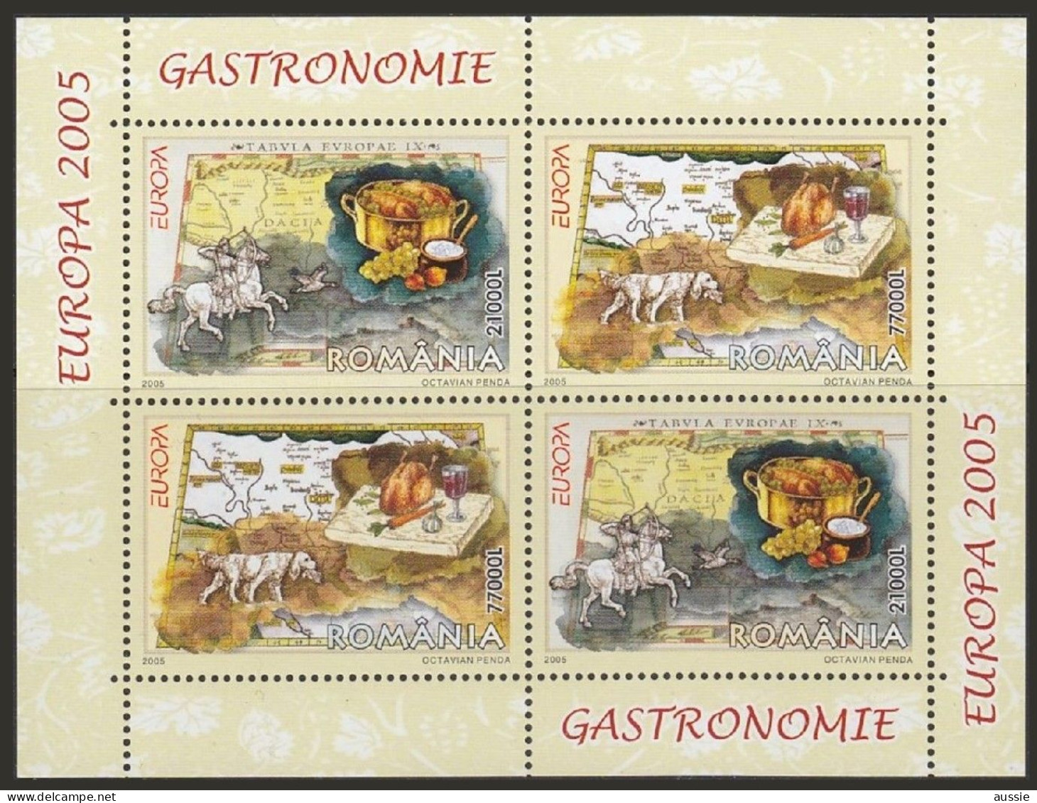 CEPT 2005 Roumanie Roemenie Yvertn° Bloc 289 II *** MNH Cote 17 € La Gastronomie - 2005