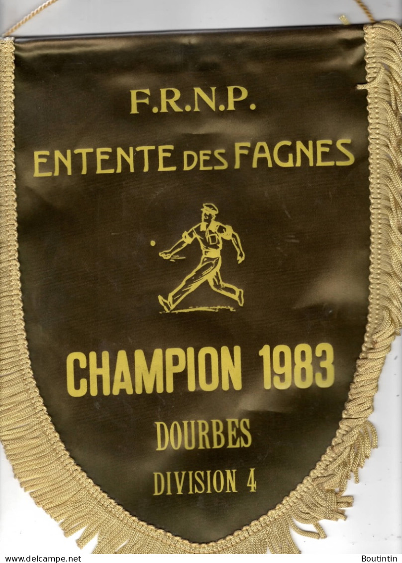 Dourbes Balle Pelote Entente Des Fagnes ( Fanion Au Format A4 ) Champion 1983 DIVISION 4 - Viroinval