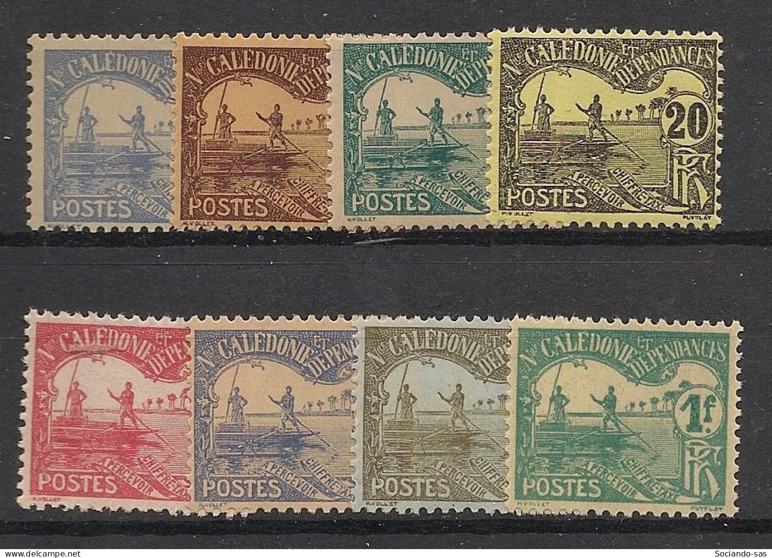 NOUVELLE-CALEDONIE - 1906 - N°YT. 16 à 23 - Série Complète - Neuf * / MH VF - Postage Due
