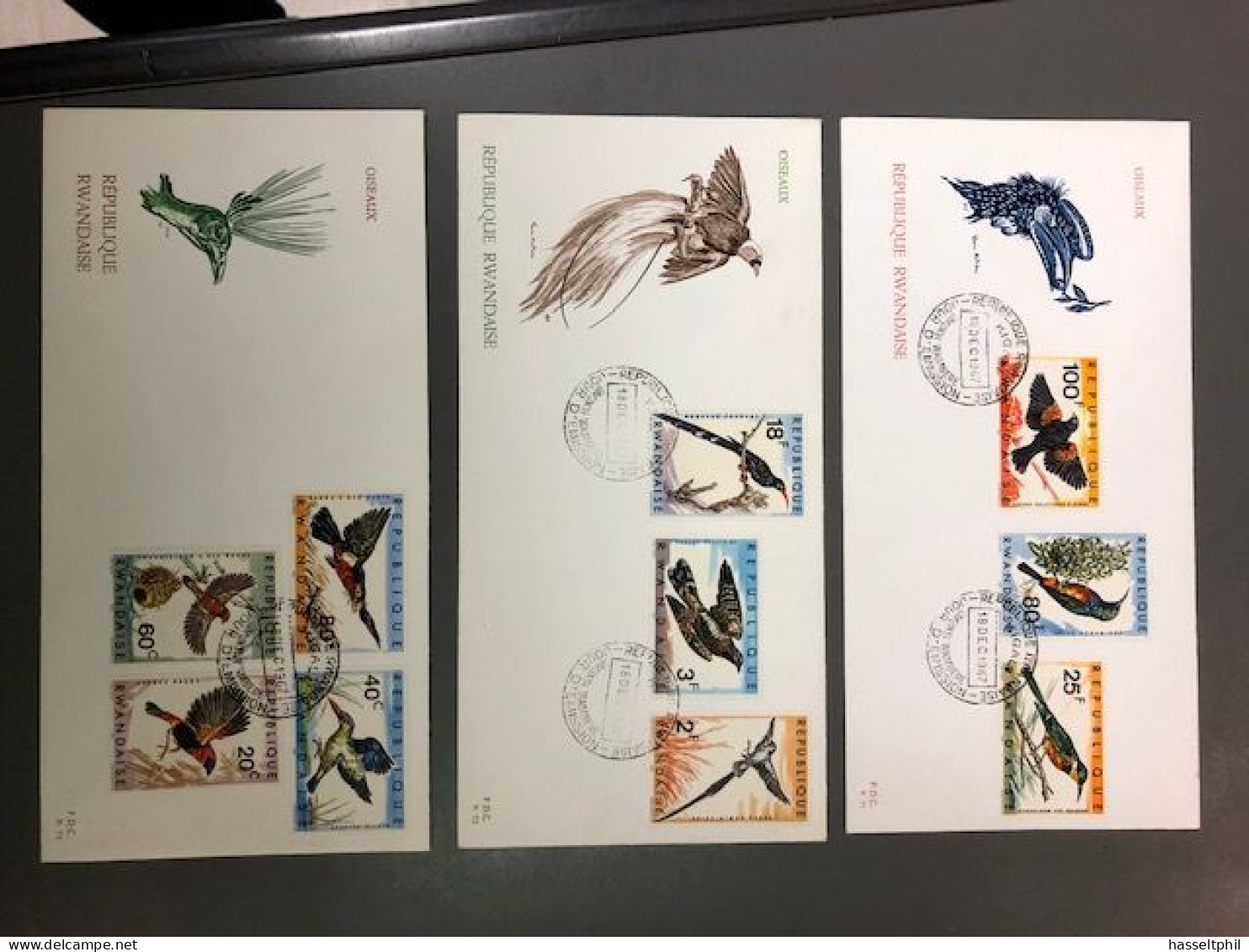 RWANDA 233/242 - Vogels - FDC - Lettres & Documents