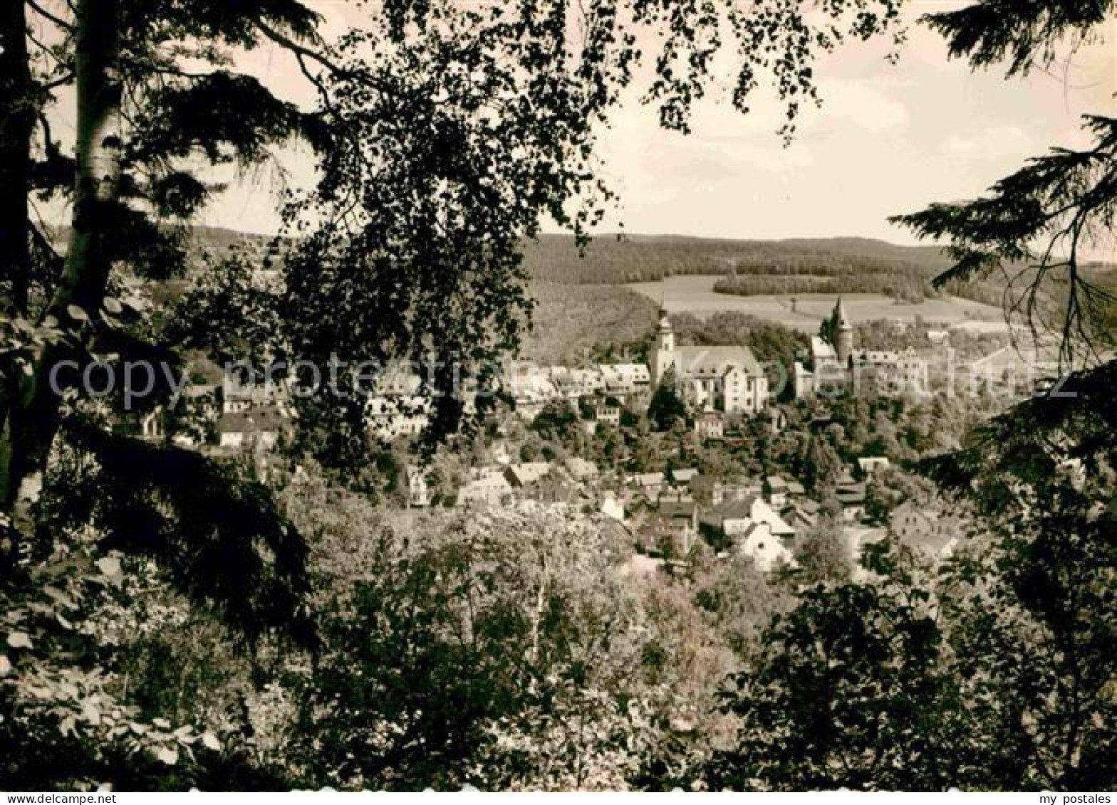 72729607 Schwarzenberg Erzgebirge Panorama Blick Vom Waldrand Aus Schwarzenberg - Schwarzenberg (Erzgeb.)