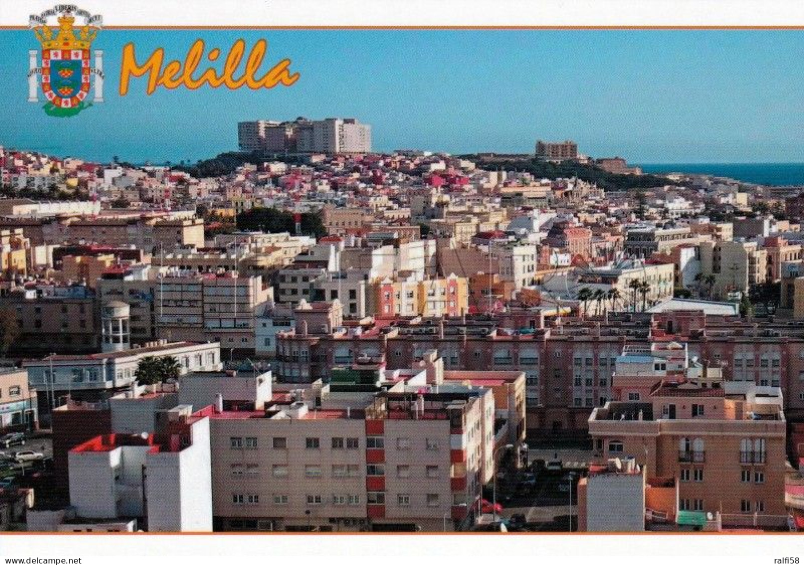 1 AK Melilla Eine Spanische Stadt An Der Nordafrikanischen Küste - Eine Exklave, Die An Marokko Grenzt Mit Wappen * - Melilla