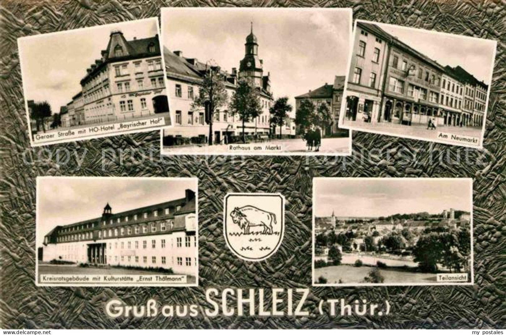 72729441 Schleiz Geraer Strasse HO Hotel Bayrischer Hof Rathaus Markt Neumarkt K - Schleiz