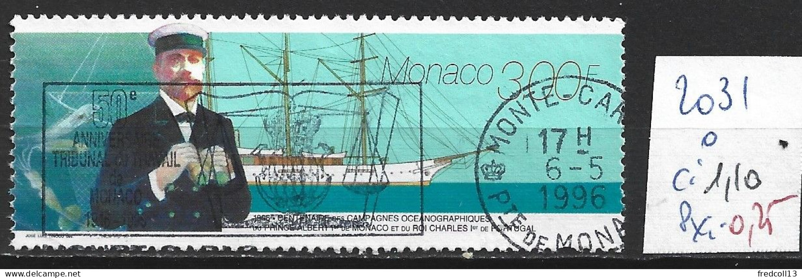 MONACO 2031 Oblitéré Côte 1.10 € - Used Stamps