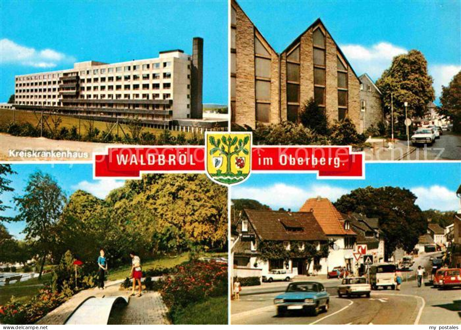 72728943 Waldbroel Kreiskrankenhaus Minigolf Kirche Teilansicht  Waldbroel - Waldbröl