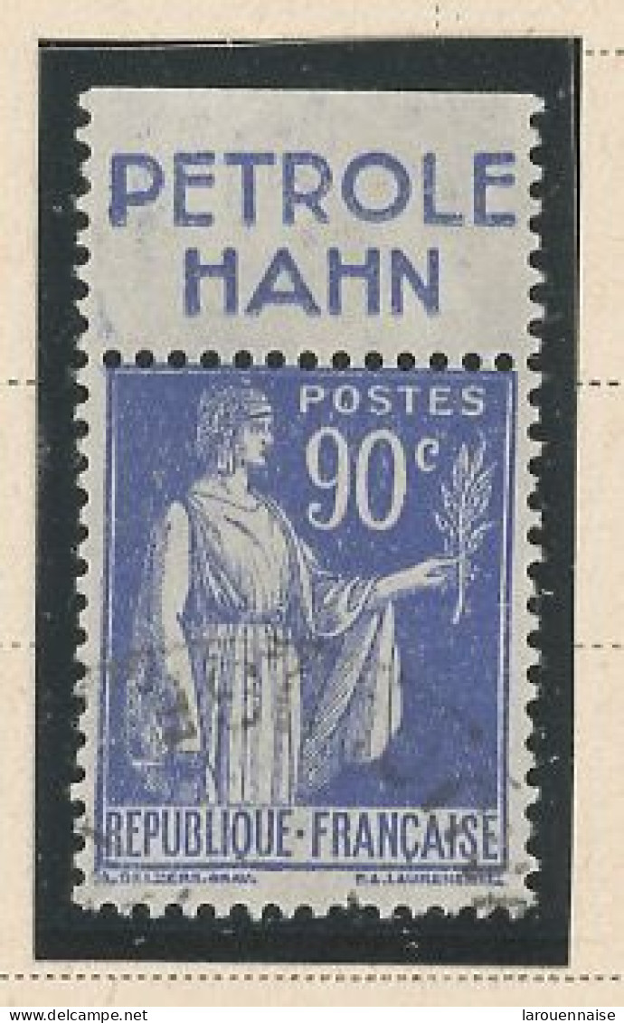 BANDE PUB -N°370 -TYPE PAIX -90 C BLEU - PUB HAHN (MAURY 253 ) - Oblitérés