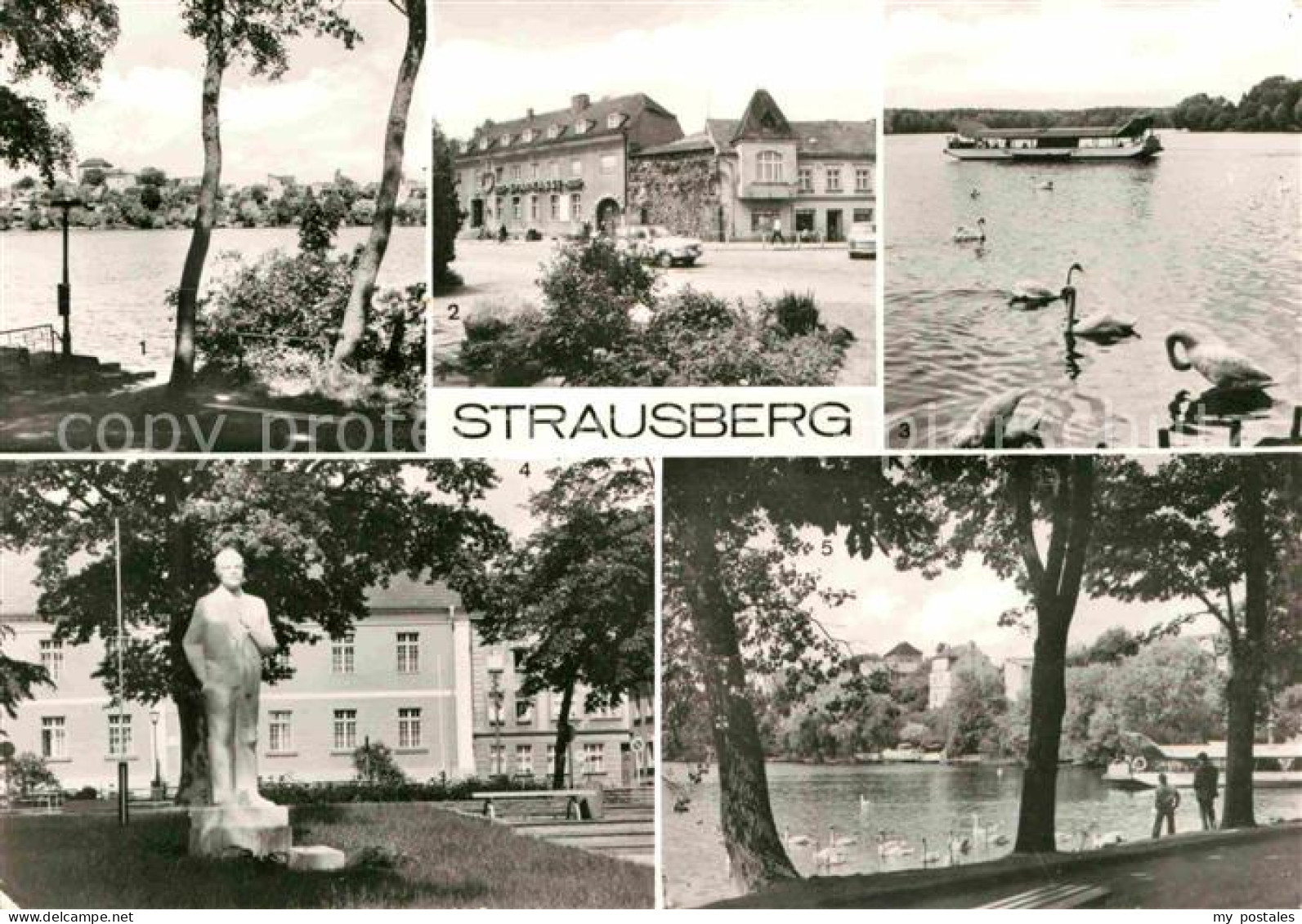 72728491 Strausberg Brandenburg Straussee Grosse Strasse Faehre Leninplatz Denkm - Strausberg