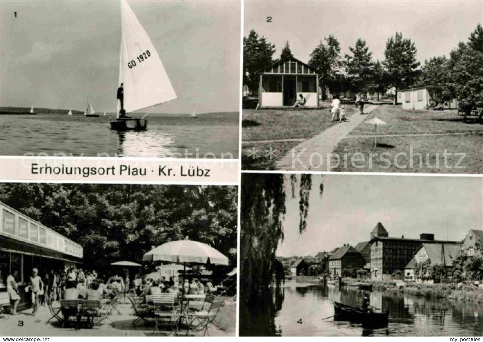 72728458 Plau See Plauer See Segelboot Campinglager Hans Fischer Gaststaette Par - Plau