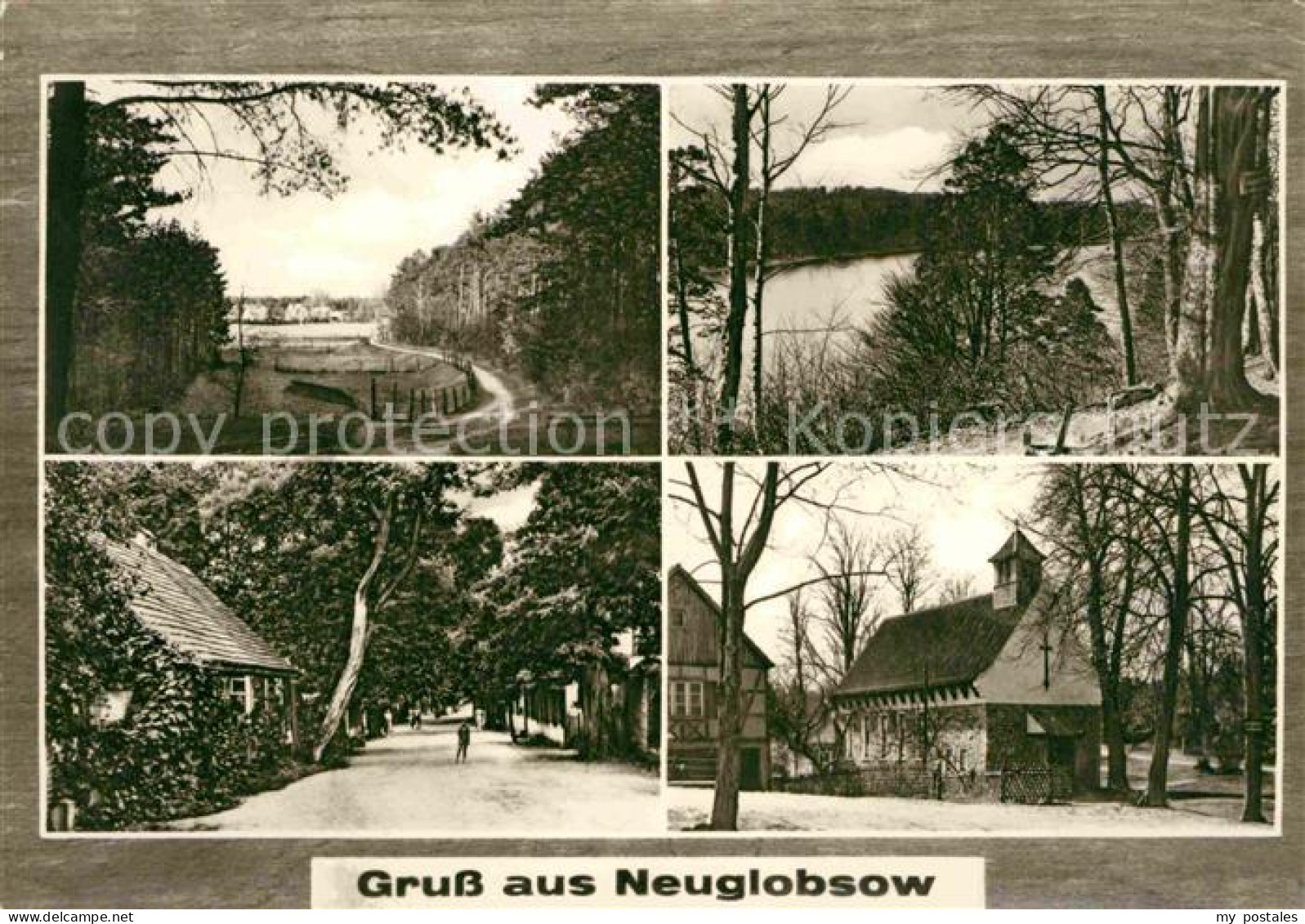 72727982 Neuglobsow Panorama Waldpartie See Kirche Stechlin - Neuglobsow