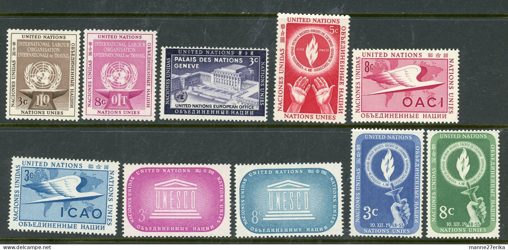 United Nations MNH And MH 1950's Small Lot - Altri & Non Classificati