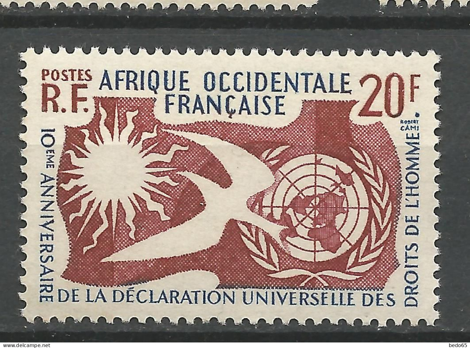 AOF N° 74 NEUF** Luxe SANS CHARNIERE NI TRACE  / Hingeless  / MNH - Ungebraucht