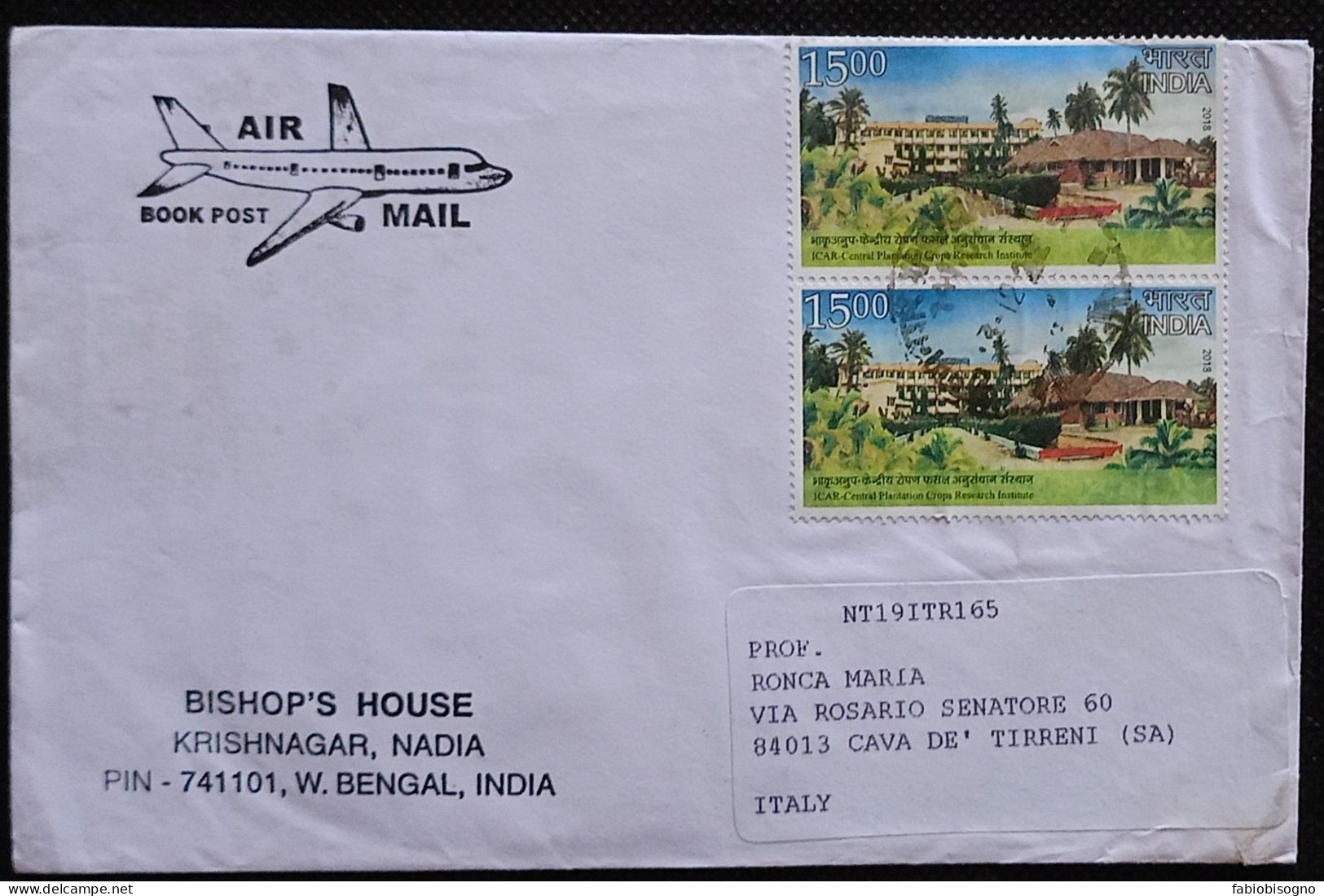 3.12.2022 - Plantation Crops Reserch Institute 15.00 - Air Mail Letter - Lettres & Documents