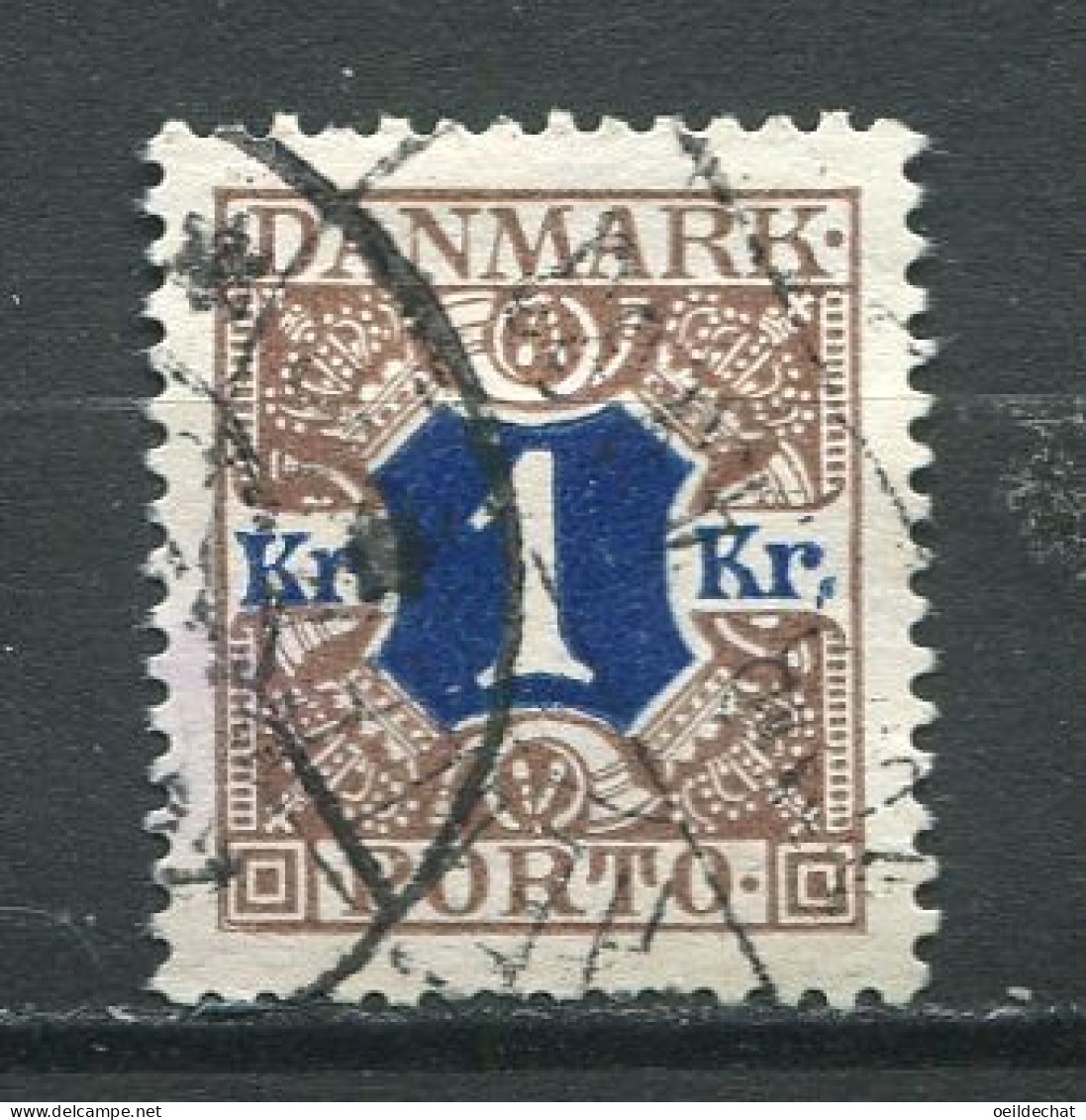 26270 Danemark   Taxe N°17° 1k. Brun Et Bleu   1921-27  TB - Portomarken